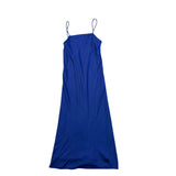 Banana Republic Women’s Blue Satin Strappy Maxi Dress Lightweight Stylish Sz XS