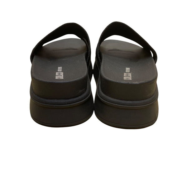 Colcci Womens Black Logo Strap Open Toe Slip-On Platform Sandals Size 7