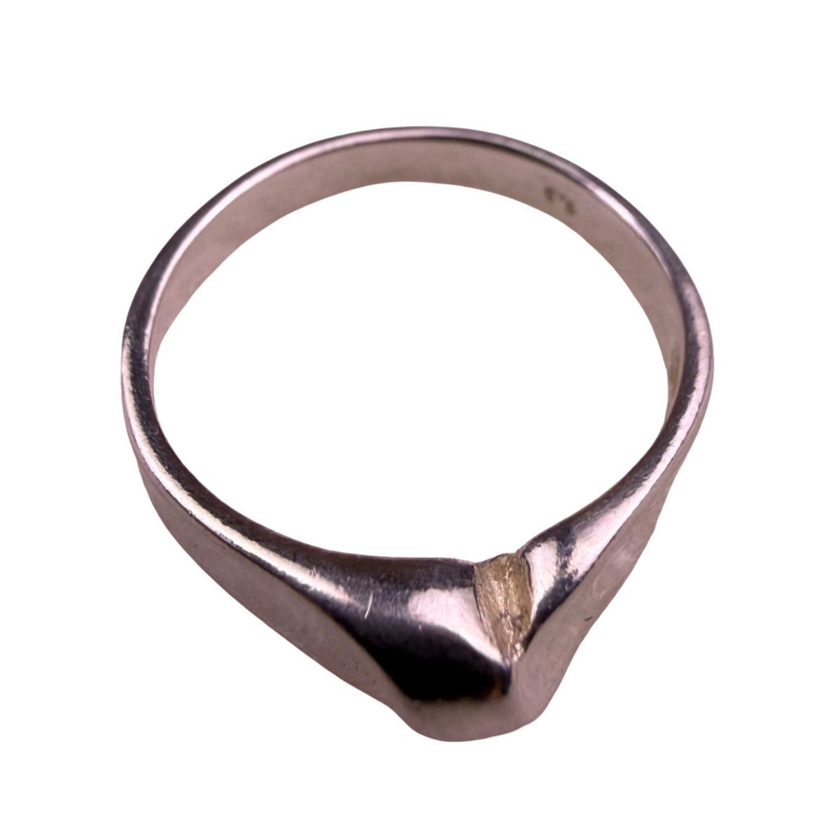 Sterling Silver Womens Silver Tone Twist Band Ring Size 8 Unique Polished Elegan