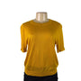 J.Crew Womens Mustard Yellow Lyocell Blend Short Sleeve Sweater Size M