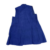 Nayika Womens Blue Open Front Sleeveless Vest Lightweight Elegant Design Sz M