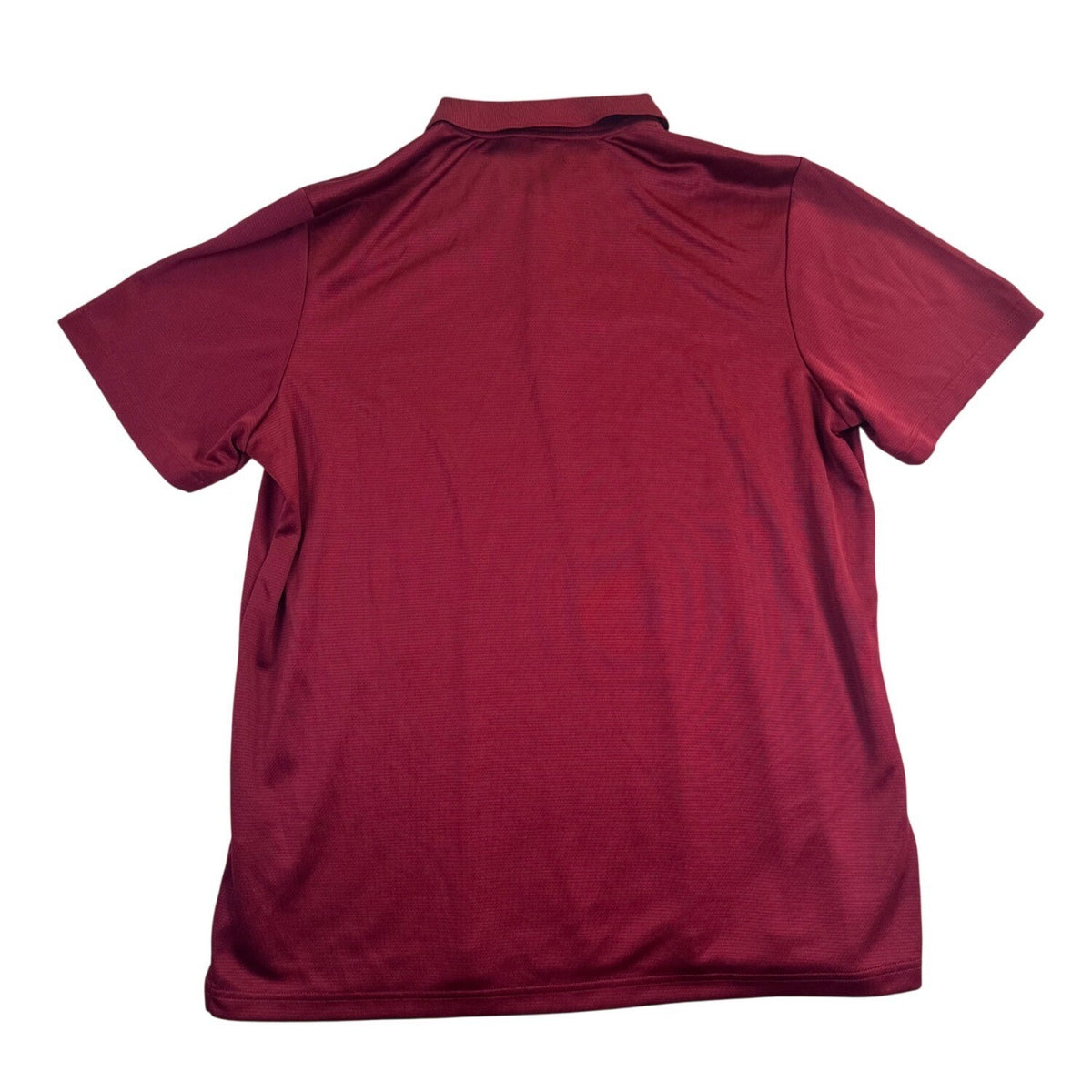 Adidas Mens Red Polyester Polo Shirt  Short Sleeve Classic Fit Style Size XL