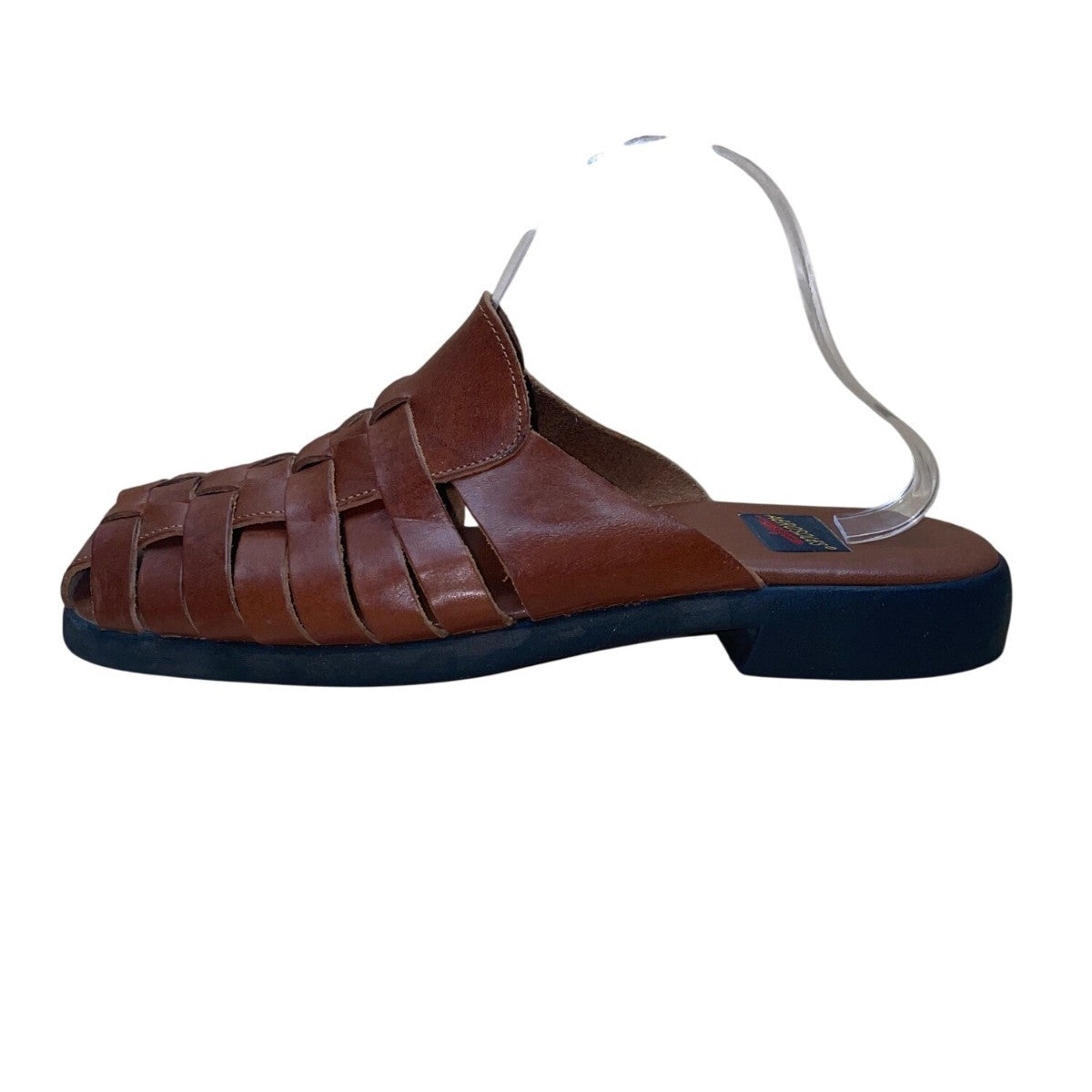 Aerosoles Women’s Brown Leather Open Toe Woven Slip-On Sandals Size 10B