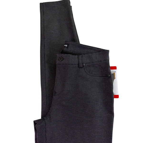 DKNY Jeans Womens Grey Houndstooth Polyester Blend Slim Fit Pants Medium Size M