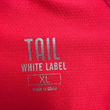 Tail Womens Red Polyester/Spandex Short Sleeve Half-Zip Performance Polo Shirt X