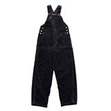 Unionbay Womens Black Corduroy Overalls Adjustable Straps Button Accents Size S