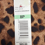 Rafaella Womens Animal Print Cotton Blend Stretch Skirt Petite Leopard Size 8P