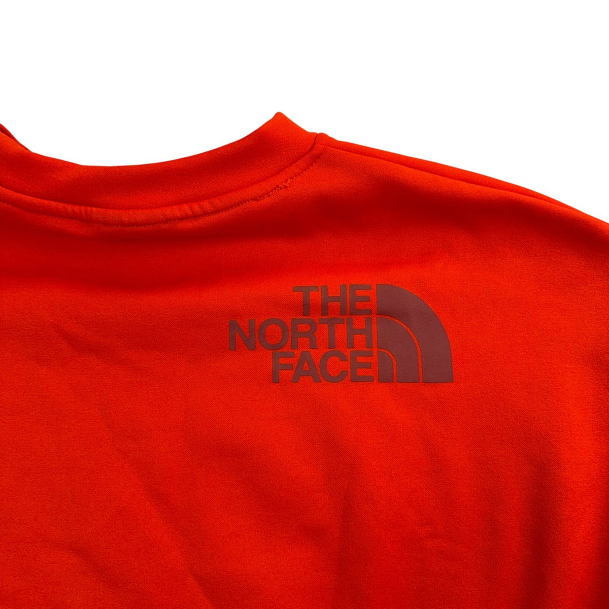 The North Face Womens Orange Cropped Long Sleeve Sweatshirt Logo Casual Sz XS