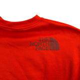 The North Face Womens Orange Cropped Long Sleeve Sweatshirt Logo Casual Sz XS