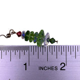 Light Green Sterling Austrian Crystal Christmas Tree Earrings Holiday Jewelry