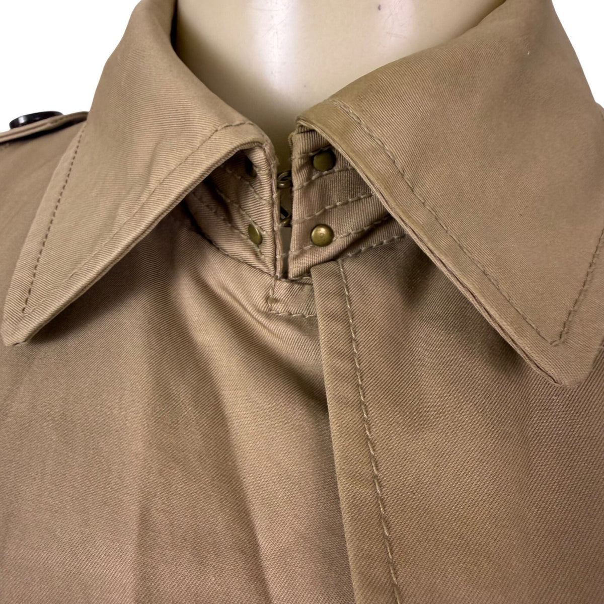 Banana Republic Womens Beige Cotton Double-Breasted Trench Coat Size M