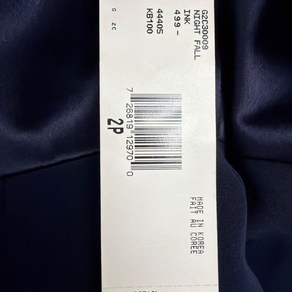 Jones New York Womens Navy Sleeveless Evening Dress Triacetate Blend Sz 2P - New