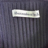 Abercrombie & Fitch Womens Black Ribbed Long Sleeve Top Fitted Stretch Sz XXS
