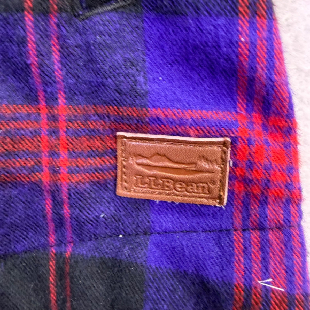 L.L.Bean Womens Purple & Red Plaid Relaxed Fit Zip-Up Hooded Jacket Size XL