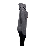 Khujo Womens Navy & White Sweater With Funnel Neck Pullover Stylish Sz M - New