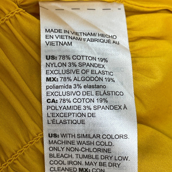 White House Black Market Yellow Sleeveless Halter Top W Keyhole Back Sz 14 - New
