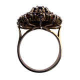 Vintage Womens Red Garnet Sterling Silver 925 Cluster Ring Jewelry Sz 8