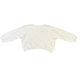Anthropologie Womens Beige Cotton Cropped Long Sleeve Top Size S
