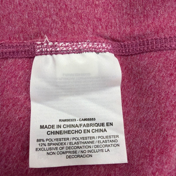 Nike Womens Pink Dri-Fit 3/4 Sleeve Zip Pullover Workout Shirt Sz  XL