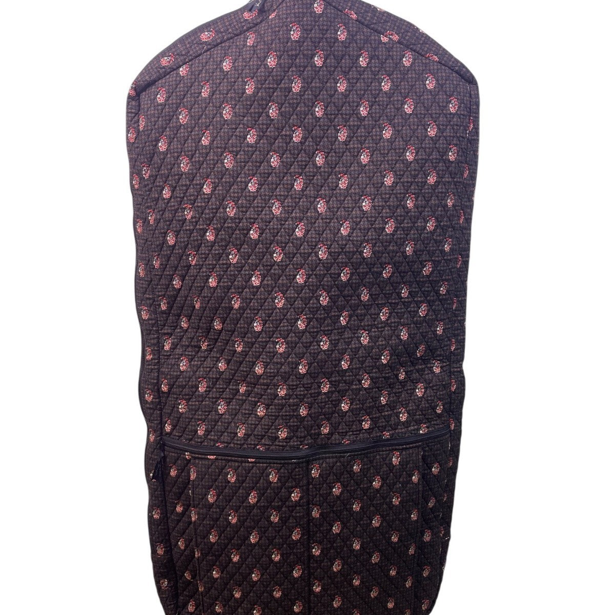 Vera Bradley Women’s Brown Quilted Garment Bag With Paisley Floral Design