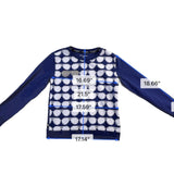 Karl Lagerfeld Paris Womens Navy Printed Long Sleeve Sweatshirt Size S