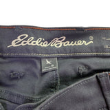 Eddie Bauer Womens Black Cotton Blend Straight-Leg Pants Casual Sz 16