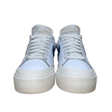 Nike Women’s White & Blue  Leather Lace-Up Court Legacy Lift Sneakers Size 9.5