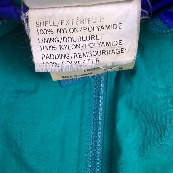 Vintage 90s Adidas Mens Teal Hooded Windbreaker Jacket Retro Sports  Sz M