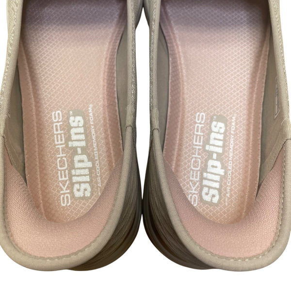 Skechers Women’s Taupe Slip-Ins Air-Cooled Memory Foam Flat Sneakers Size 11