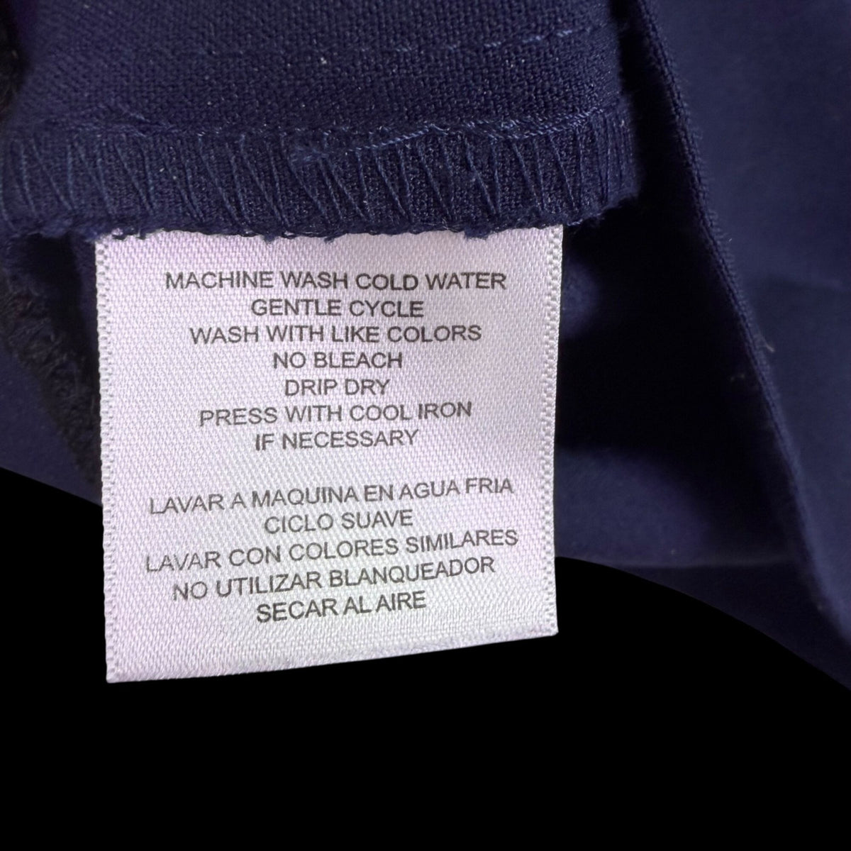 Jones Studio Womens Navy Dress With Belt Modest Yet Stylish Look Size 4