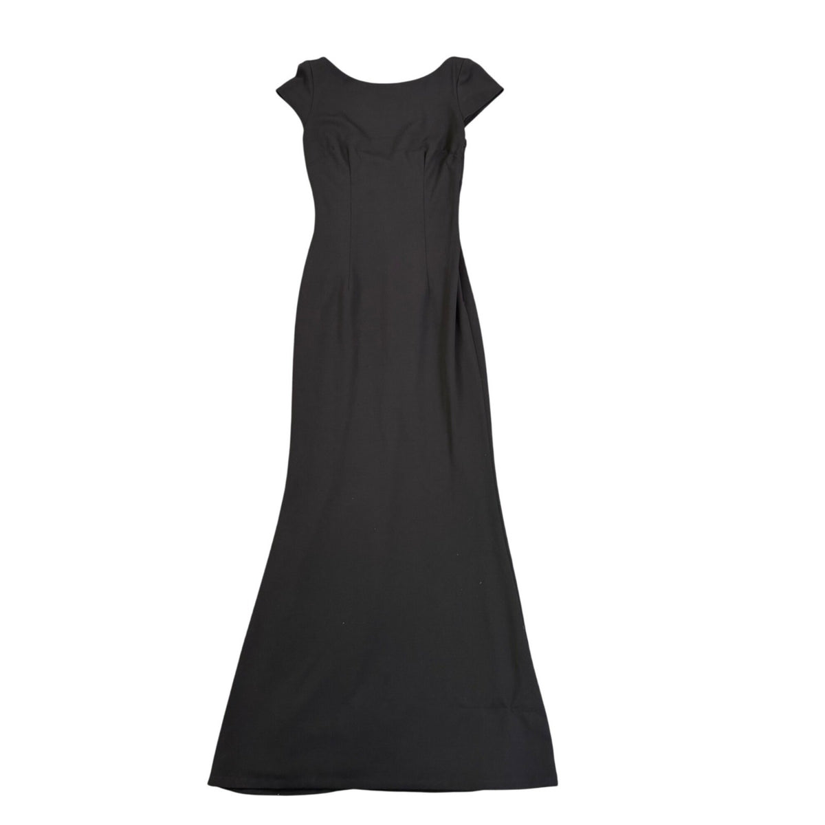 Katie May Womens Black Formal Maxi Dress Elegant Cap Sleeve Size 4
