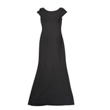 Katie May Womens Black Formal Maxi Dress Elegant Cap Sleeve Size 4