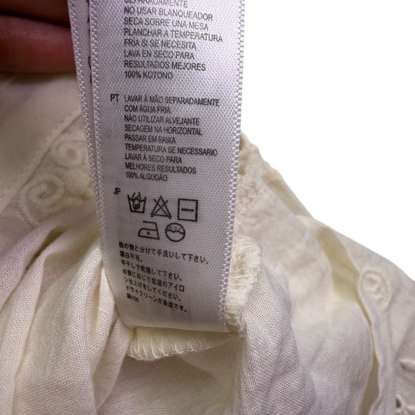 Amuse Society Womens White Cotton Lace Embroidered Mini Dress Boho Style Size S 
