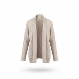 Appleseeds Womens Beige Open Front Cardigan Sweater With Pockets Size 1X
