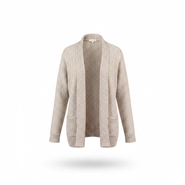 Appleseeds Womens Beige Open Front Cardigan Sweater With Pockets Size 1X