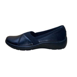 Clarks Ultimate Women’s Black Leather Cora Charm Slip-On Flats Shoes Size 7.5 M