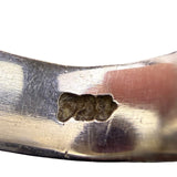 Sterling Silver Womens Purple Amethyst Stone Ring Size 5 Vintage Textured Band