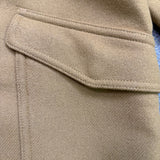 Madewell Womens Camel Wool-Blend Hooded Coat With Pockets & Zipper Sz S