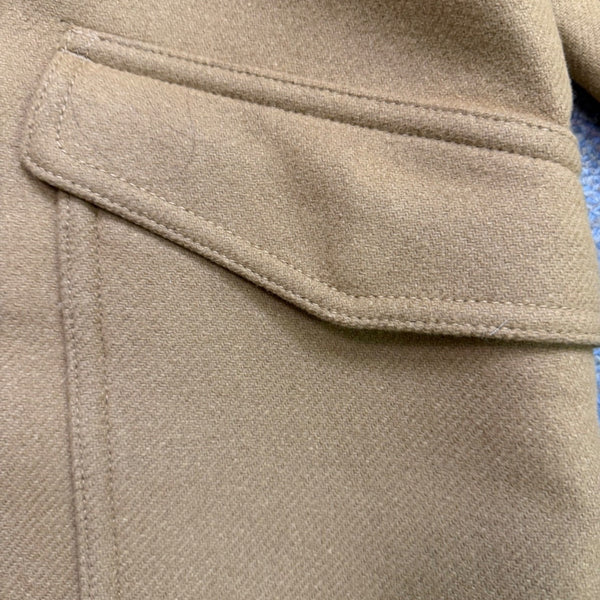 Madewell Womens Camel Wool-Blend Hooded Coat With Pockets & Zipper Sz S