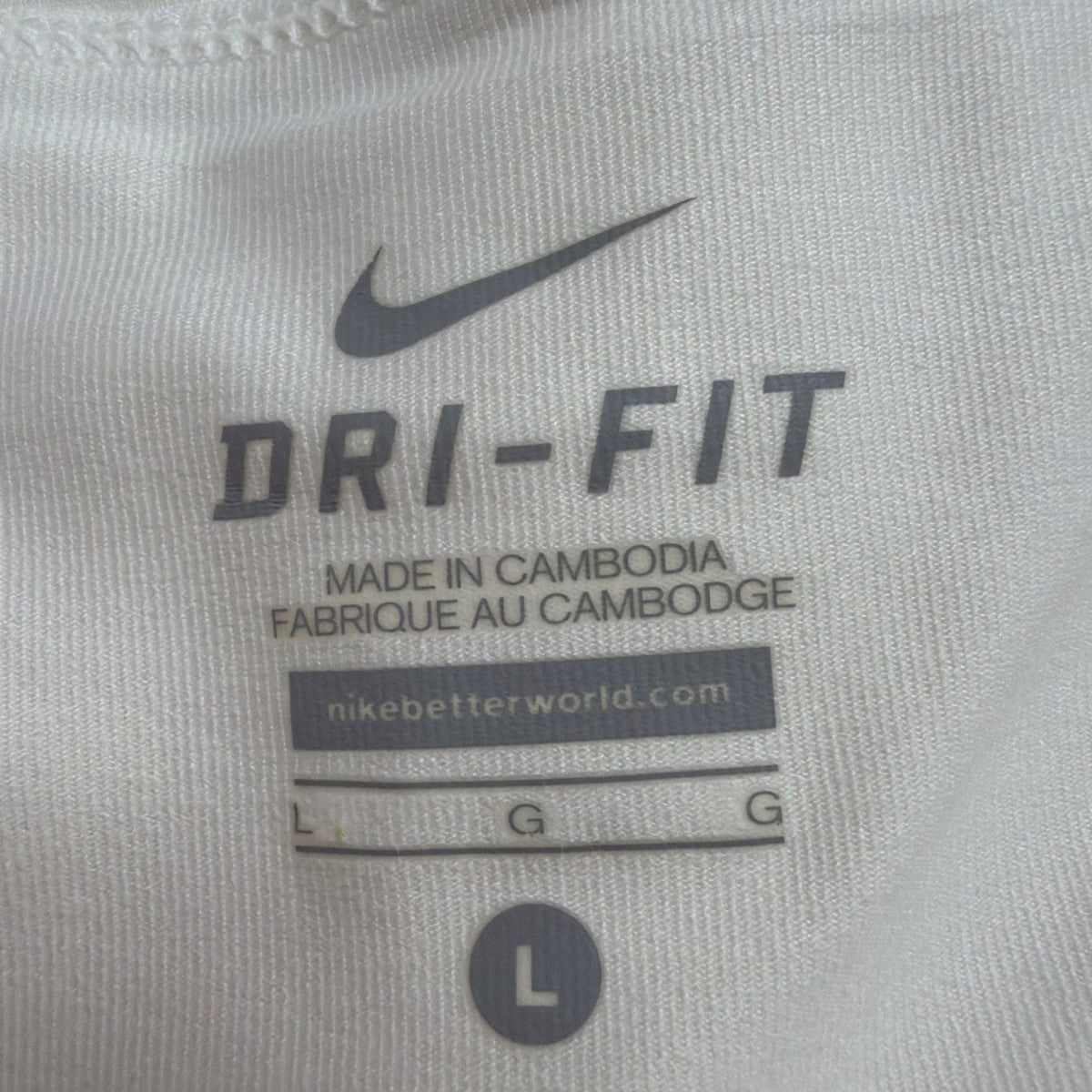 Nike Womens White Dri-FIT Polyester Spandex Pleated Athletic Skort Size Large