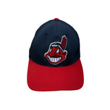 Cleveland Indians OSFA Navy Red Snapback Hat Twins Enterprise Cotton MLB Logo Ca
