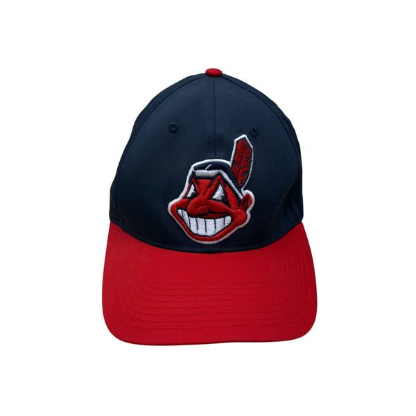 Cleveland Indians OSFA Navy Red Snapback Hat Twins Enterprise Cotton MLB Logo Ca