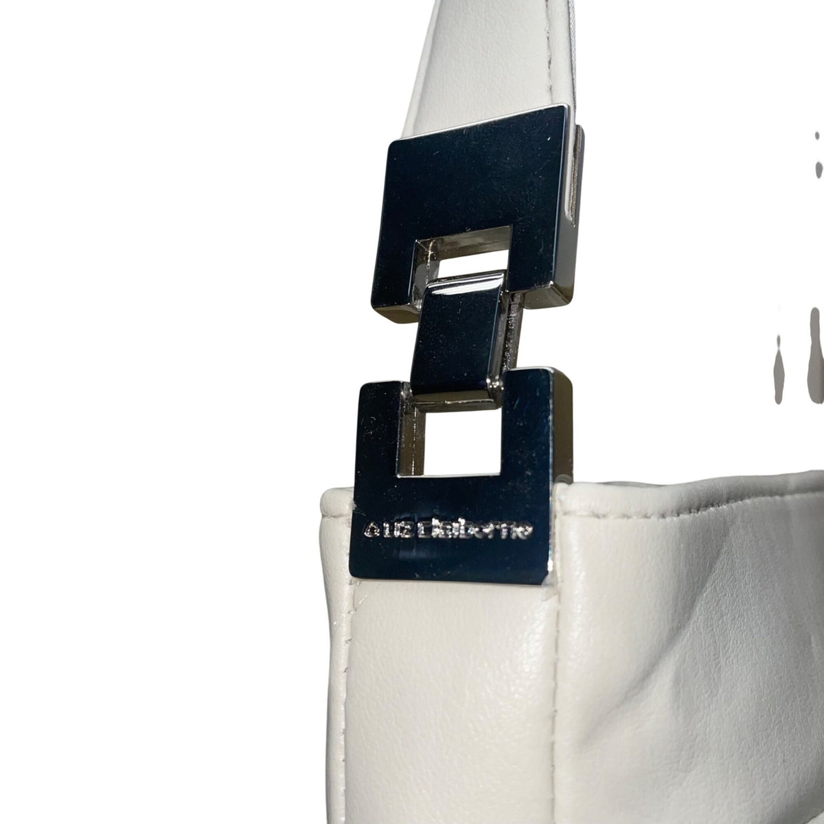 Liz Claiborne Women’s Bone White Faux Leather Adjustable Strap Crossbody Bag