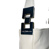 Liz Claiborne Women’s Bone White Faux Leather Adjustable Strap Crossbody Bag