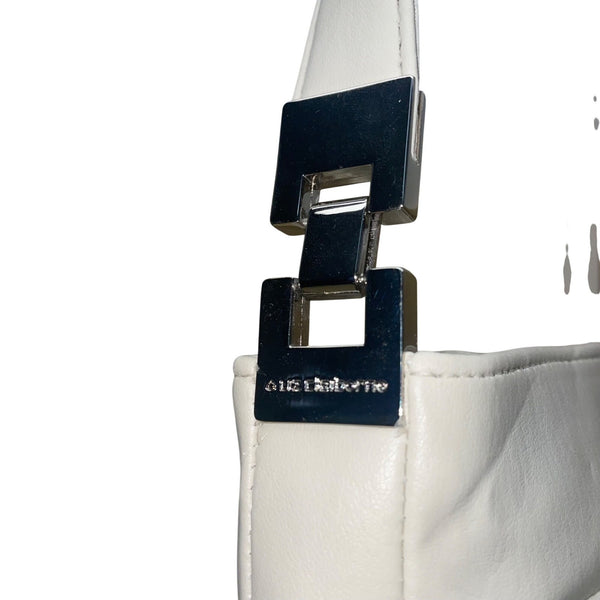 Liz Claiborne Women’s Bone White Faux Leather Adjustable Strap Crossbody Bag