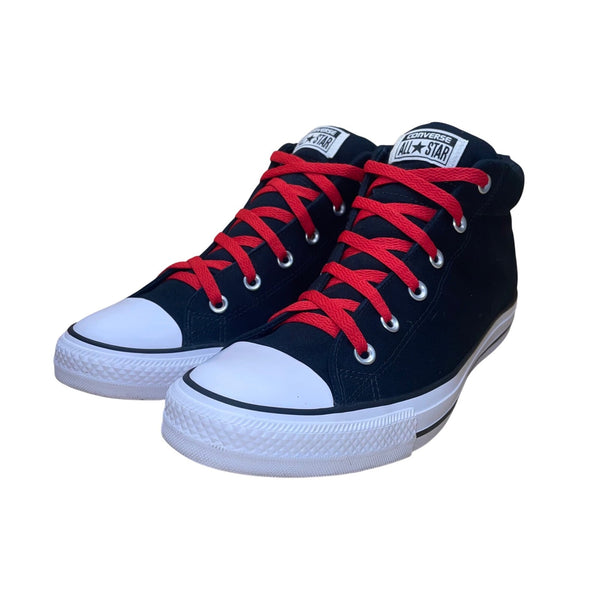 Converse Unisex Black Textile With Red Laces High Top Sneakers Size 13W/11M 