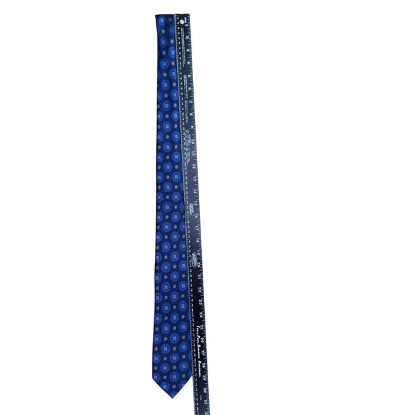 Jos A Bank Mens Blue Silk Patterned Tie Classic Style