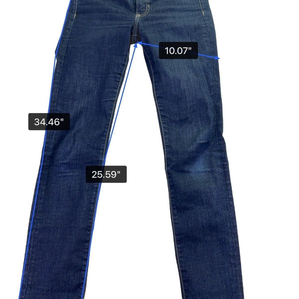 Banana Republic Womens Dark Wash Slim Straight Premium Denim Jeans Sz 27