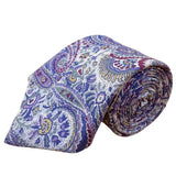 Liberty Mens Multicolor Cotton Paisley Tie Classic Elegant Design