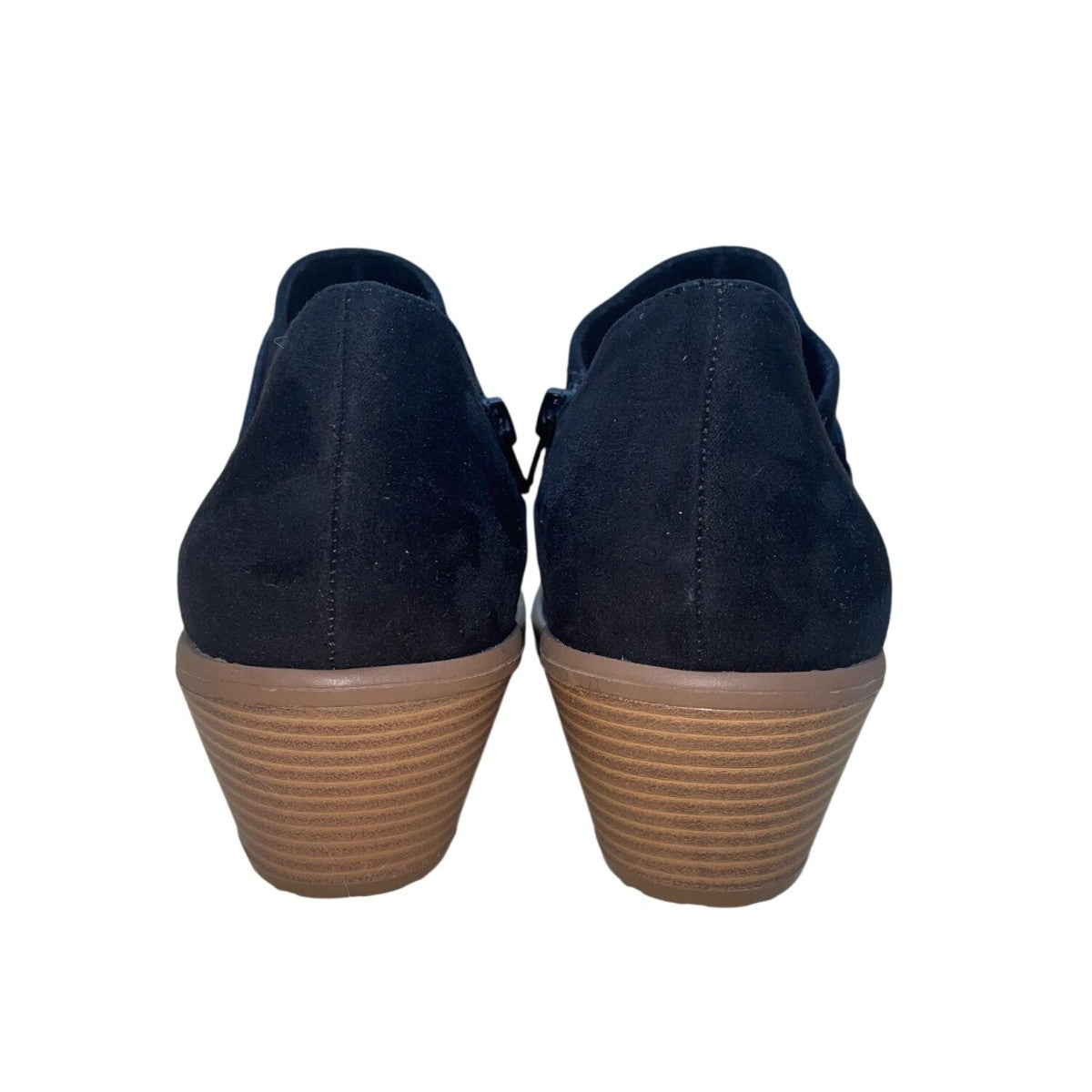 Rocket Dog Women’s Black Suede Stacked Heel Slip-On Ankle Booties Size 9.5